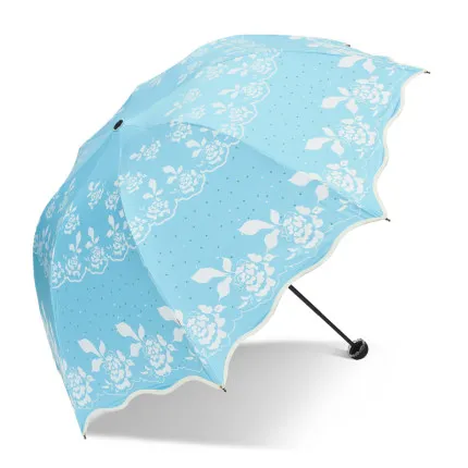 Umbrella A Зонт от солнца, дождя, женский кружевной Роскошный складной зонтик для взрослых, солнечный и дождливый зонтик, ветрозащитный женский зонт QZH325 - Цвет: Umbrella A