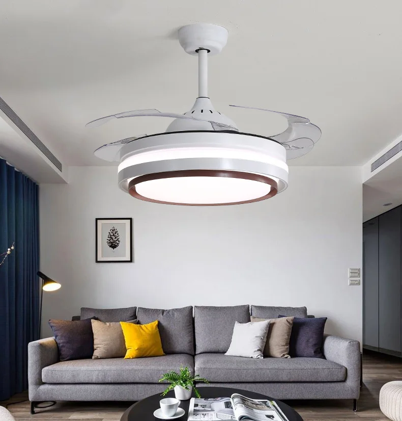 LED Ceiling Fan Light Living Room LED Restaurant Modern Minimalist ceiling fan Remote Control Home Ceiling Fan with Lights