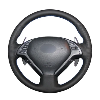 

Hand-stitched Black PU Artificial Leather Car Steering Wheel Cover for Infiniti G G25 G35 G37 EX EX35 EX37 Q Q40 Q60 QX50 (US)