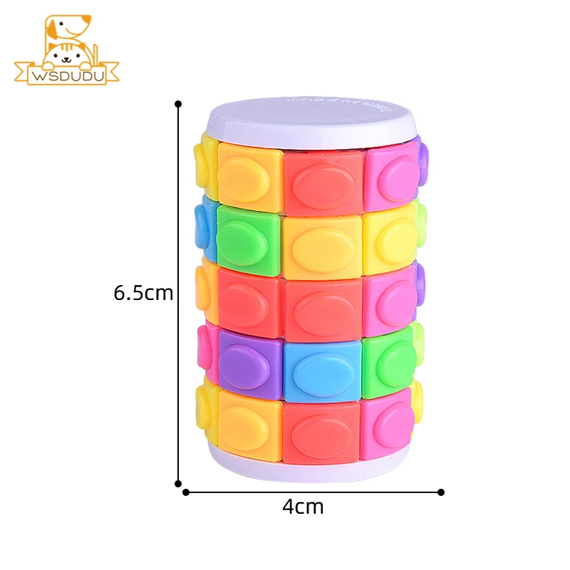 Rotating Cylinder Puzzle 5x8 Layer Cube Fidget Toy Stress Relief