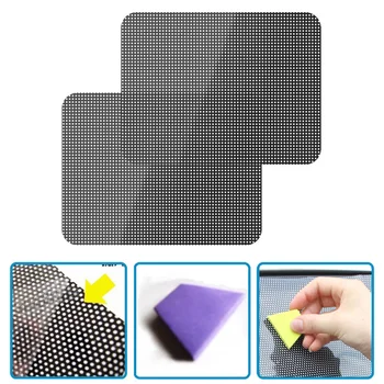 

2pcs Car Sunscreen Curtain Anti-UV Block Film Static Sunshade Stickers Window Glass Insulation Curtain Car Sunproof