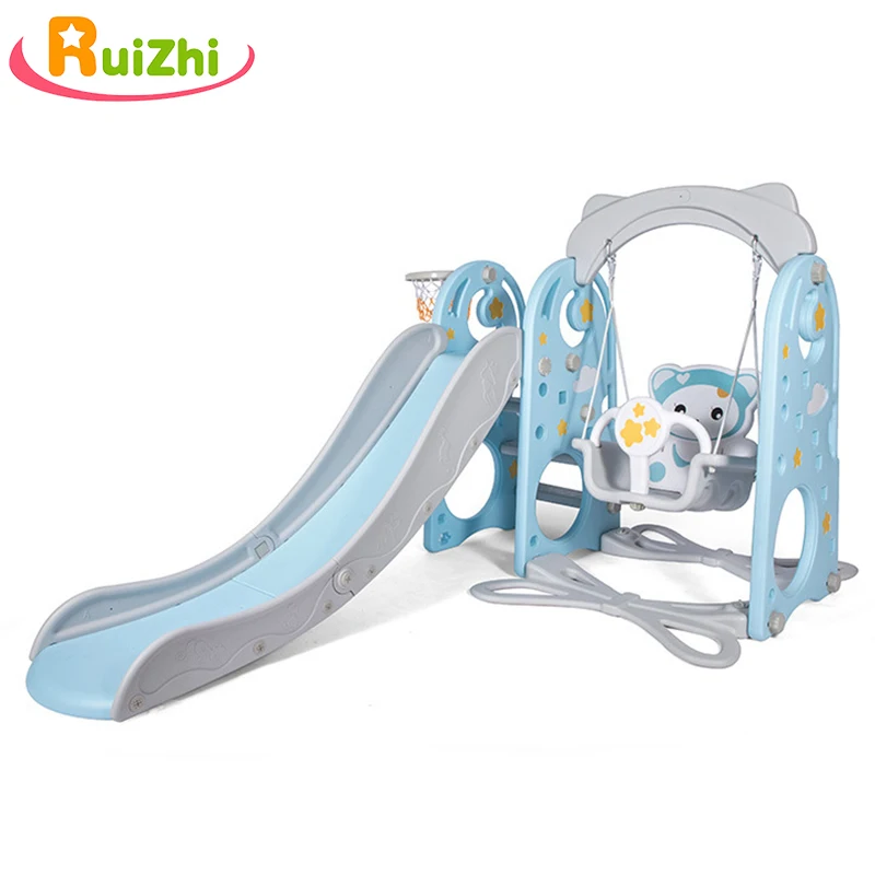 pink swing and slide set