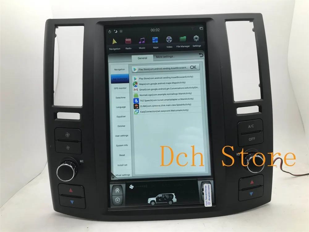 11,8 дюймов tesla стиль Android 8,1 автомобильный DVD gps плеер навигация для Infiniti FX FX25 FX35 FX45 2004-2008 Радио стерео Авто ips