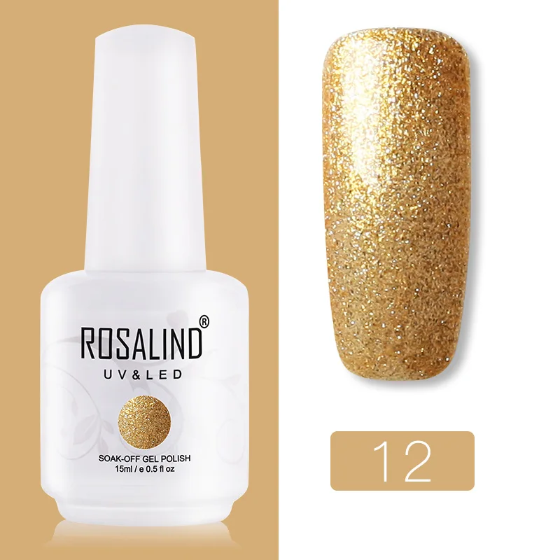 RH12 ROSALIND Гель-лак гибридные лаки для ногтей Маникюр УФ светодиодный полуперманентный гель для ногтей впитывающий Гель-лак базовое верхнее покрытие 15 мл цвет - Цвет: RH12