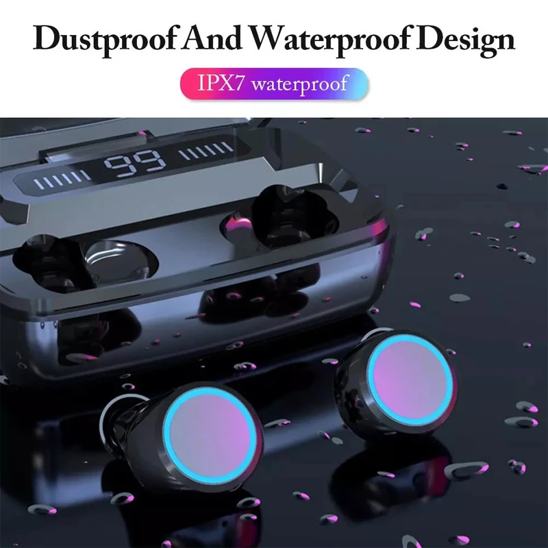 EWA Bluetooth Earphones M11 TWS Earphone LED Digital Display Touch 5 0 IPX7 Waterproof Mini Wireless Bluetooth Headset