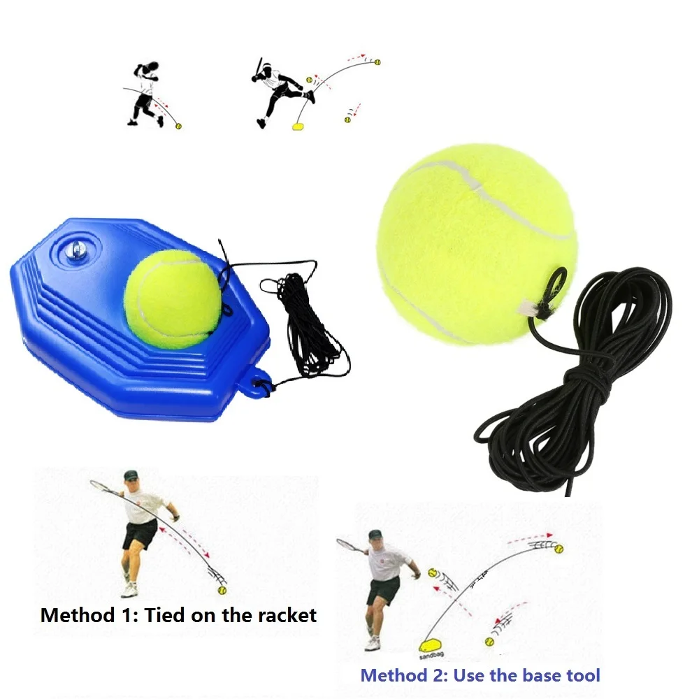Training Tennis Ball Tennis Racket Training Practice Balls Back Base