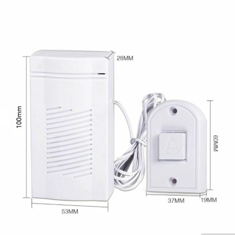 Wired Doorbell With Push Button Switch for Business Home Door Open Battery Powered Home Security Alarm System Door Alarm