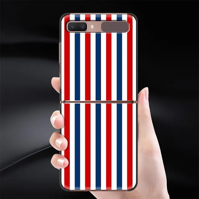 Phone Case For Samsung Galaxy Z Flip Cover ZFlip 3 5G Cover Black Hard Shell Back Luxury Capa Fundas Russia Spain France Line B07