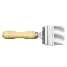 Вилка для снятия укупорки, железная медовая расческа, скребок для меда, деревянная ручка, вилка для снятия укупорки, инструменты для пчеловодства, оборудование