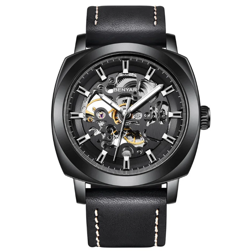

Luxury Brand Mechanical Self Wind Wrist Watches Automatic Male Sport Watch Transparent Men Leisure Clock Waterproof A498