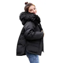 Короткий зимний пуховик с капюшоном и меховым воротником, куртка, Студенческая Толстая теплая тонкая куртка, Casaco Feminino Abrigos Mujer Invierno, стеганая парка 07