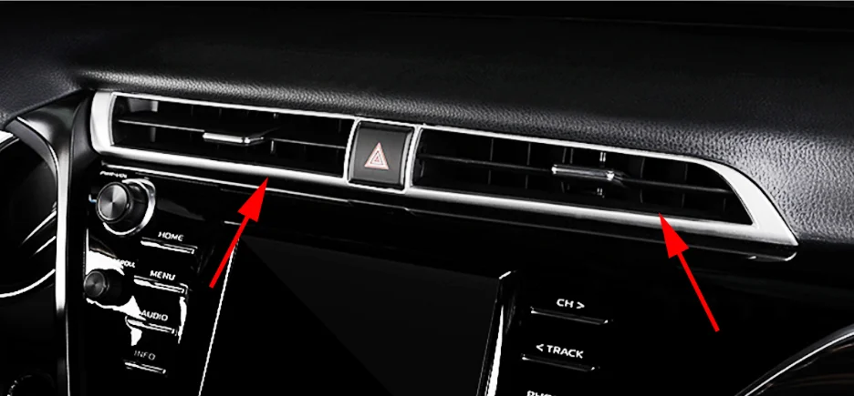 Автомобильный ABS хромированный Передний Воздушный Выход Накладка для Toyota Camry