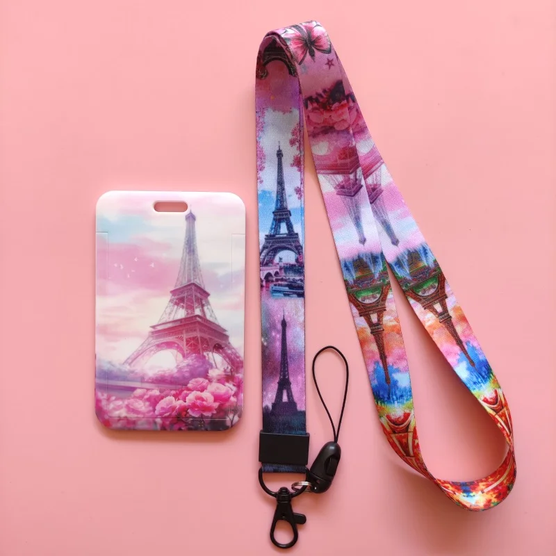 Movie characters Cartoon PVC Card Cover Student Campus Hanging Neck Bag Card  Holder Lanyard ID Card Holders key chain - AliExpress