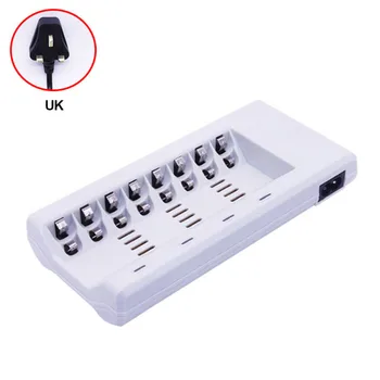 

8 Slots Circuit Protection Battery Charger Office Home Time Control Stable Rechargeable Portable LED Indicate For AA AAA NI-MH
