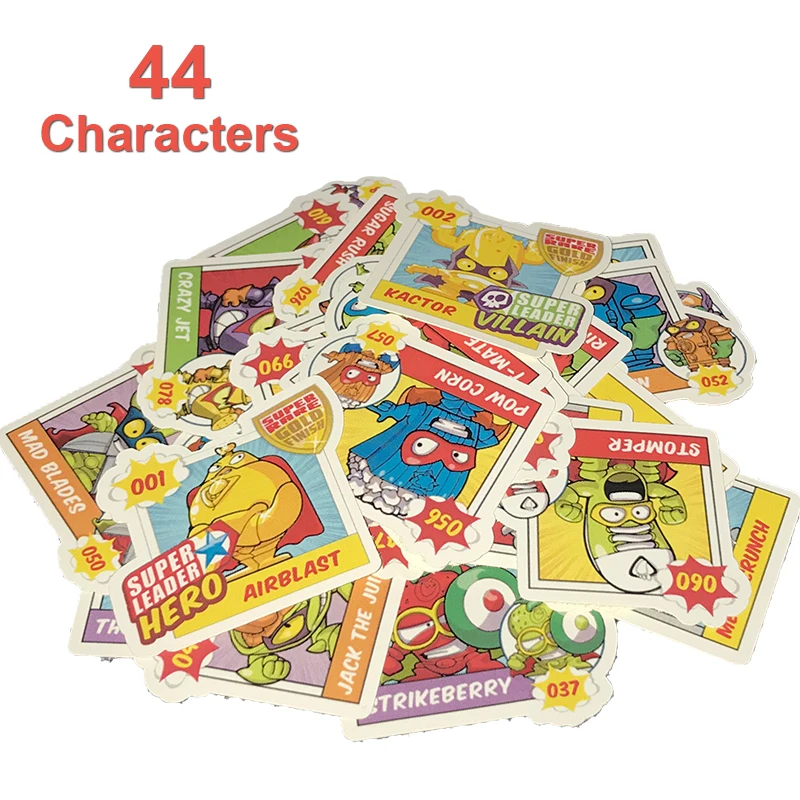 44pcs No Repeat SuperZings Stickers for Baby Kids Playing Toy Cartoon Super Zings Pegatinas for Party Decoration 5pcs set super zings cars original superthings gold silver car can connect with 5pcs random superzings collection toys boy gift
