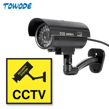 

Towode Dummy Camera CCTV Surveillance Camera Home Security With LED Flash Light Fake Camera Waterproof Outdoor Camera