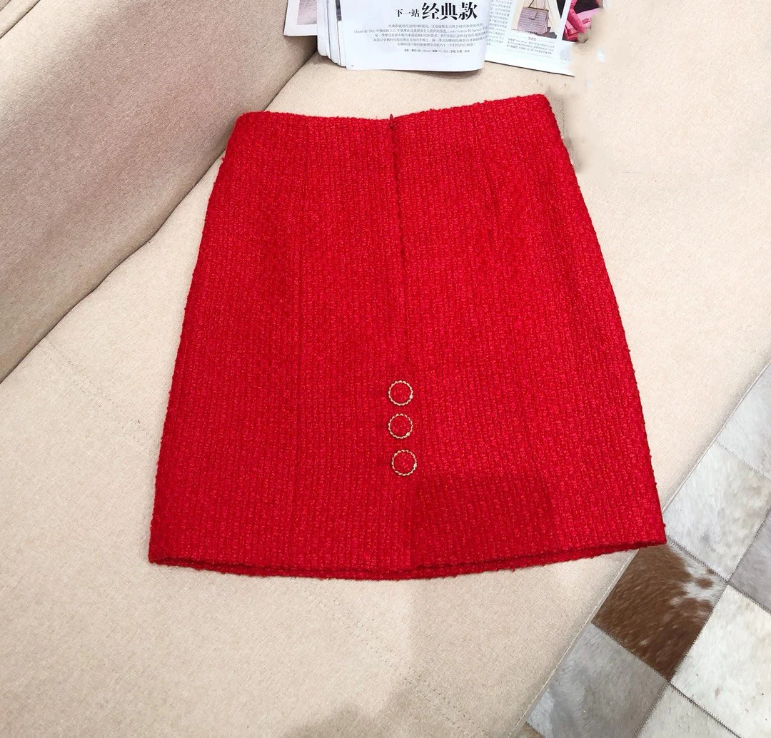ladies fashion wool suit jacket+ skirt 2 sets 1105