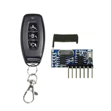 Difoda 433m sem fio transmitindo e recebendo o módulo 5v 4-channel rf com o receptor de decodificação 3-key controle remoto rx480-4ch