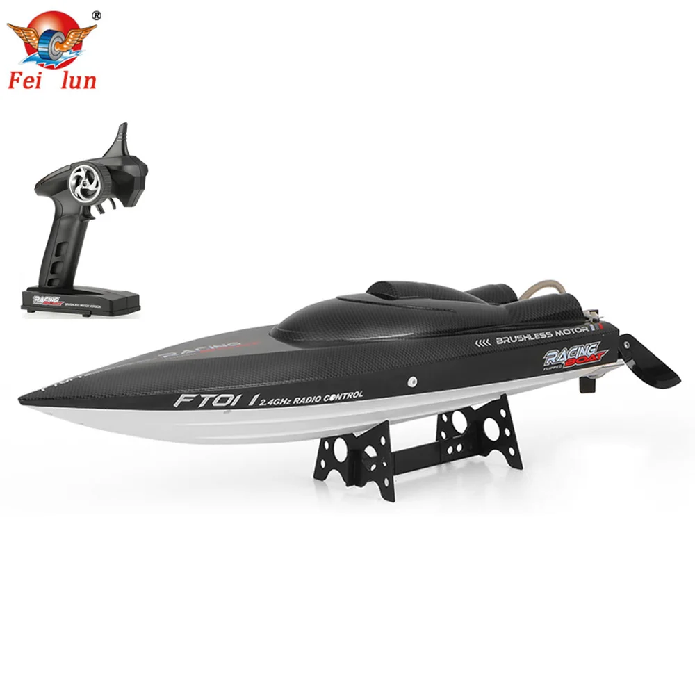 

Original FT011 2.4G 55km/h High Speed RC Boat with Water Cooling Flipped Self-righting Function Brushless Motor RC Racing Boat