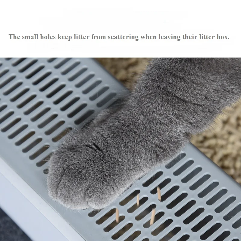 Cat Litter Pan Cat Litter Box with Cat Litter Scoop 49.5*36.5*18cm Cat Litter Pan Cat Litter Box with Cat Litter Scoop 49.5*36.5*18cm