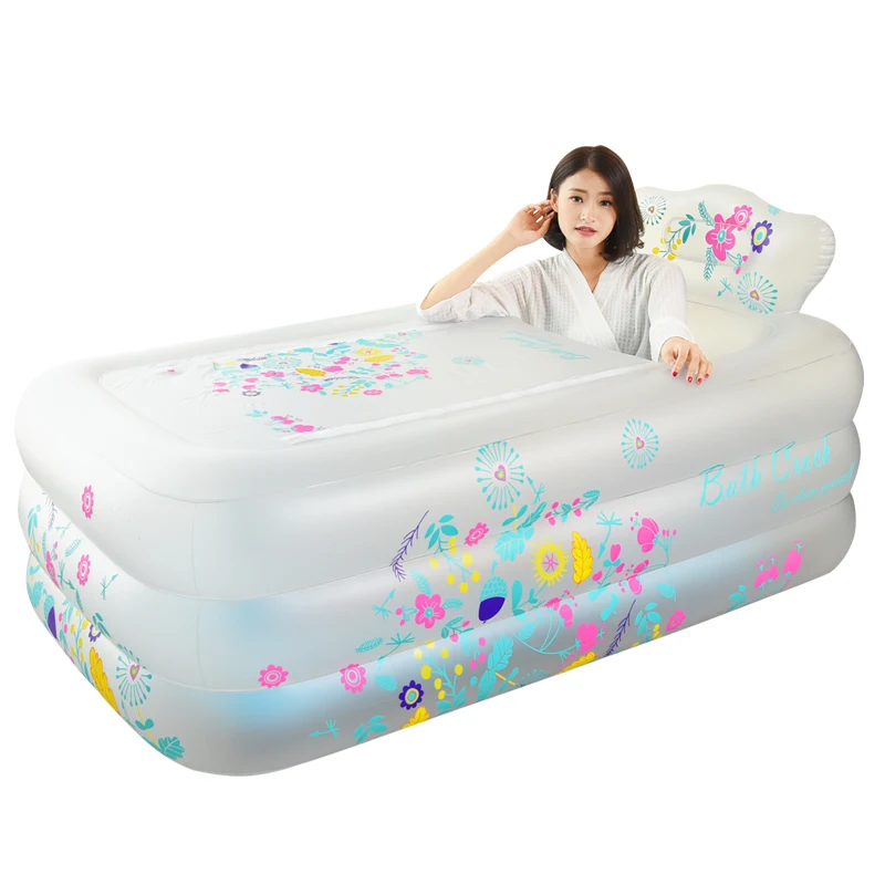 

Simple Padded Inflatable Bathtub Household Adult Bath Artifact Folding Bath Tub Bath Tub Child Insulation Bath Tub