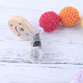 

DIY Infant Pacifier Anti-chain Clip Wooden Baby Nipple Anti-drop Anti-lost Chain