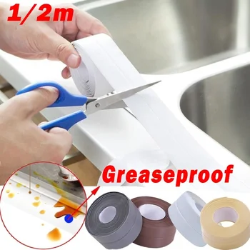 

1 ROLL Sealing Tape Mildewproof Tape PVC Material Kitchen Bathroom Wall Waterproof Mold Proof Adhesive Crack Repair Tape