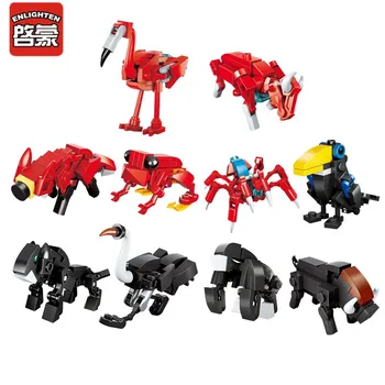

Enlighten Fantasy Team Jungle Spider Gorilla Transformed Compatible Animals Building Blocks Toys for Kids Boys Gifts 3 In 1