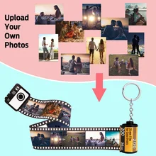 

Custom Keychain Creative Film Roll 10 Photos Albumst Memory Time Valentine's Day Couple Family Birthday Gift Diy Customization