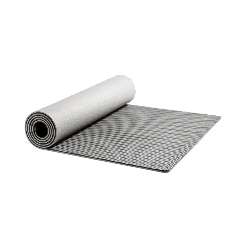 XIAOMI MIJIA TPE коврик для йоги 6 мм напольный Тренировочный Коврик для тренировок экологическая гимнастика фитнес резиновые коврики для начинающих высокое качество - Цвет: Gray