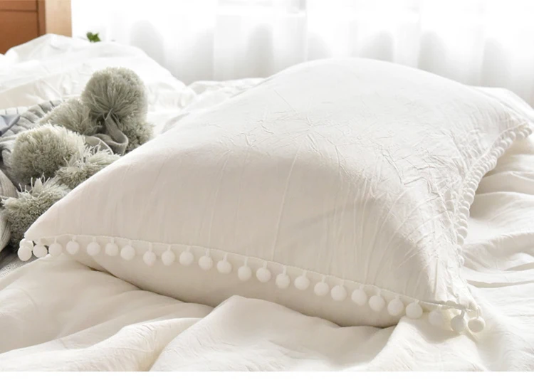 1 шт. мягкий чехол для подушек с помпоном волос дома|cushion cover|cotton cushion covercushion cover home |