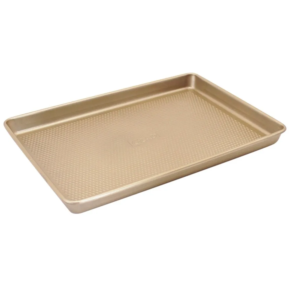 

13-inch Rectangular Cake Shallow Baking Tray Oven Non-stick Gold Cake Baking Tray Heavy-duty Steel Baking Mold