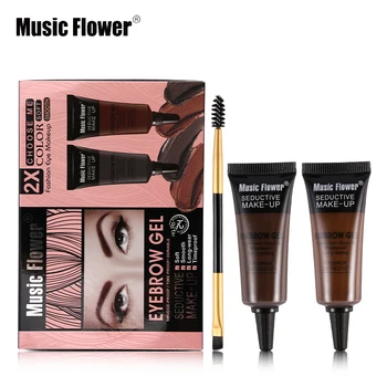 

2pcs/lot Music Flower Eye Brow Gel Makeup Set Eyebrow Mascara Cream Shadow Enhancer Waterproof & Long Lasting