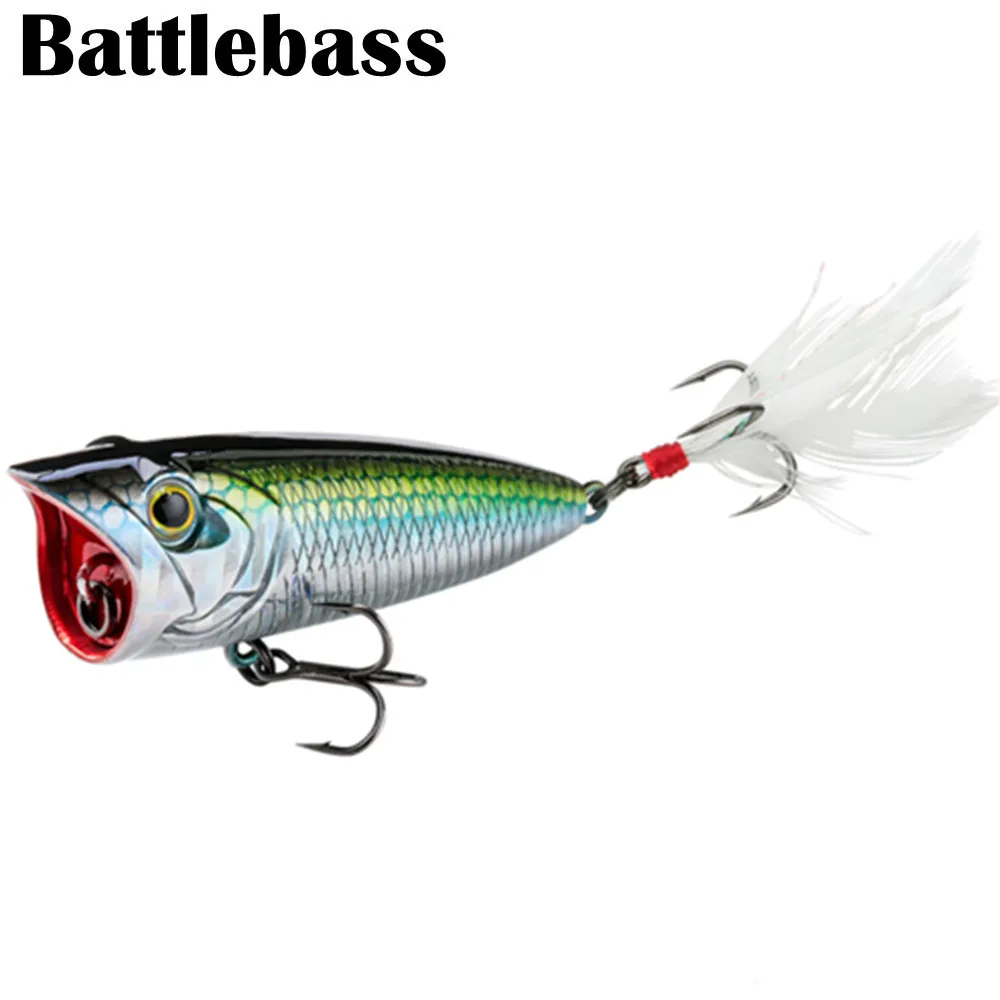 Поппер BATTLEBASS рыболовная приманка 60 мм 7 8 г воблер пробка для пресной воды