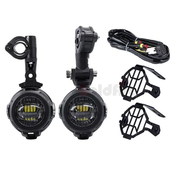 

Universal Motorcycle LED Auxiliary Light with Protect Guard Bumper LED Driving Fog Passing Lamp for BMW R1200GS F800GS