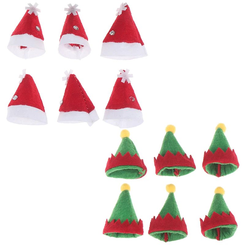 6 Mini Santa Claus Hat Christmas Xmas Holiday Lollipop Lollypop Topper Decor 