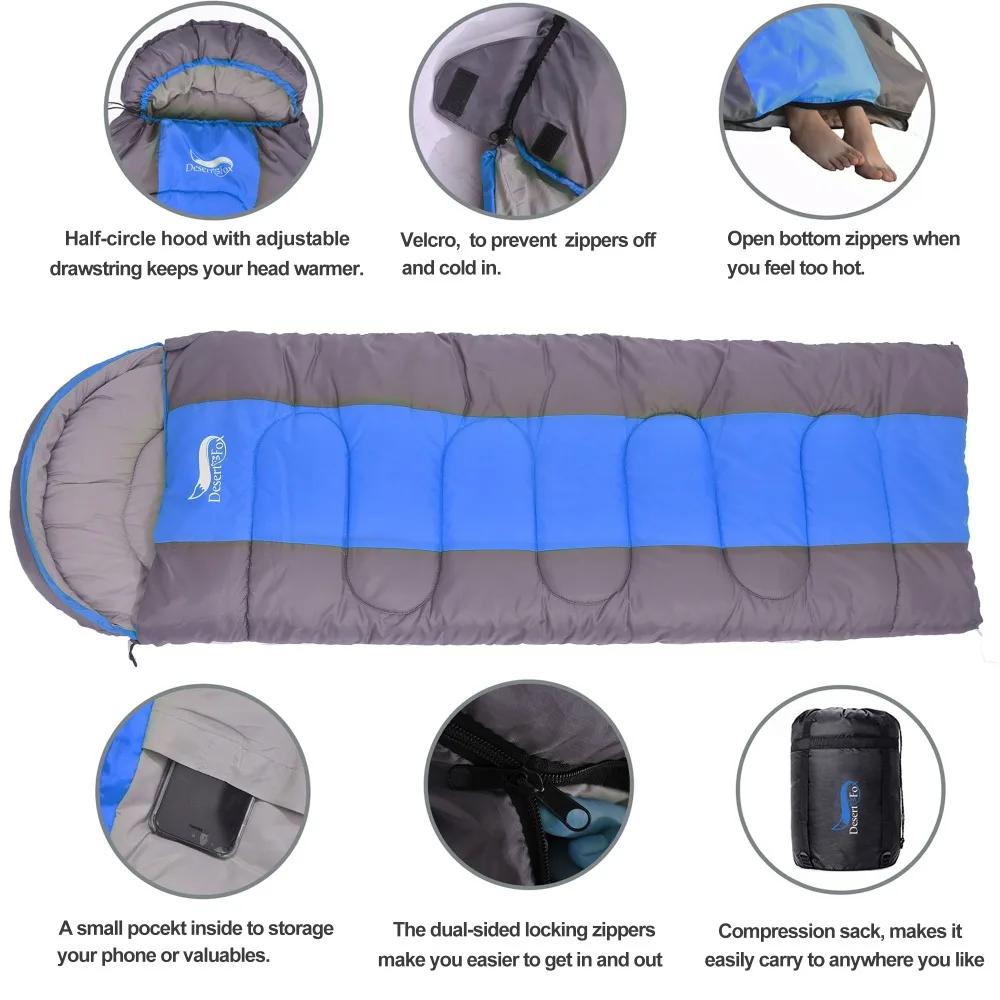 

Camping Sleeping Bag 1~2kg Lightweight 4 Season Warm & Cold Envelope Backpacking Sleeping Bag for Outdoor Traveling Hiking