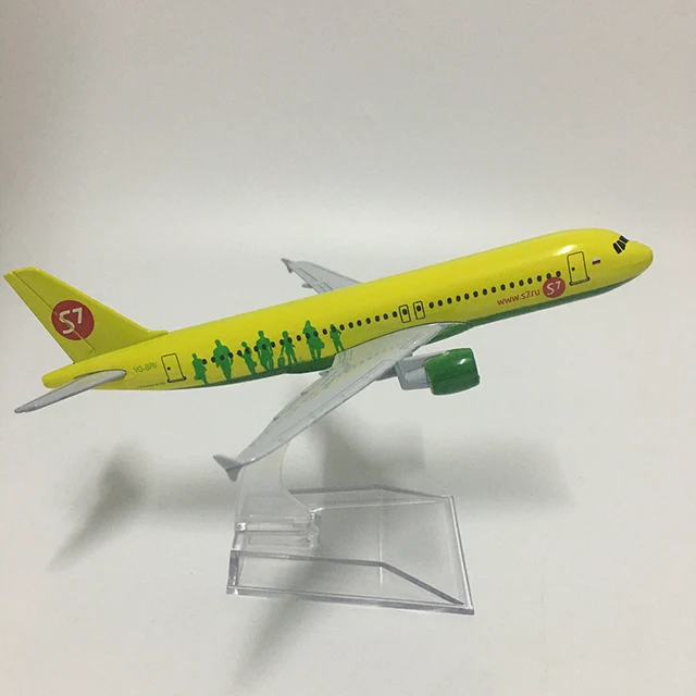 JASON TUTU 16cm Russia Siberia S7 Airlines Airbus A320 Plane Model Airplane Aircraft Model Diecast Metal 1:400 scale Planes 6