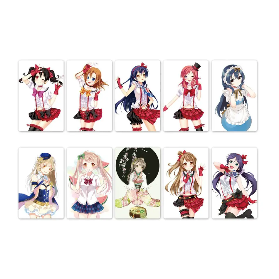 10 шт. Love Live карта аниме стикер s DIY идентификатор автомобиля Водонепроницаемая крапленая карта наклейка Дети стикерные игрушки для детей коллекция подарок