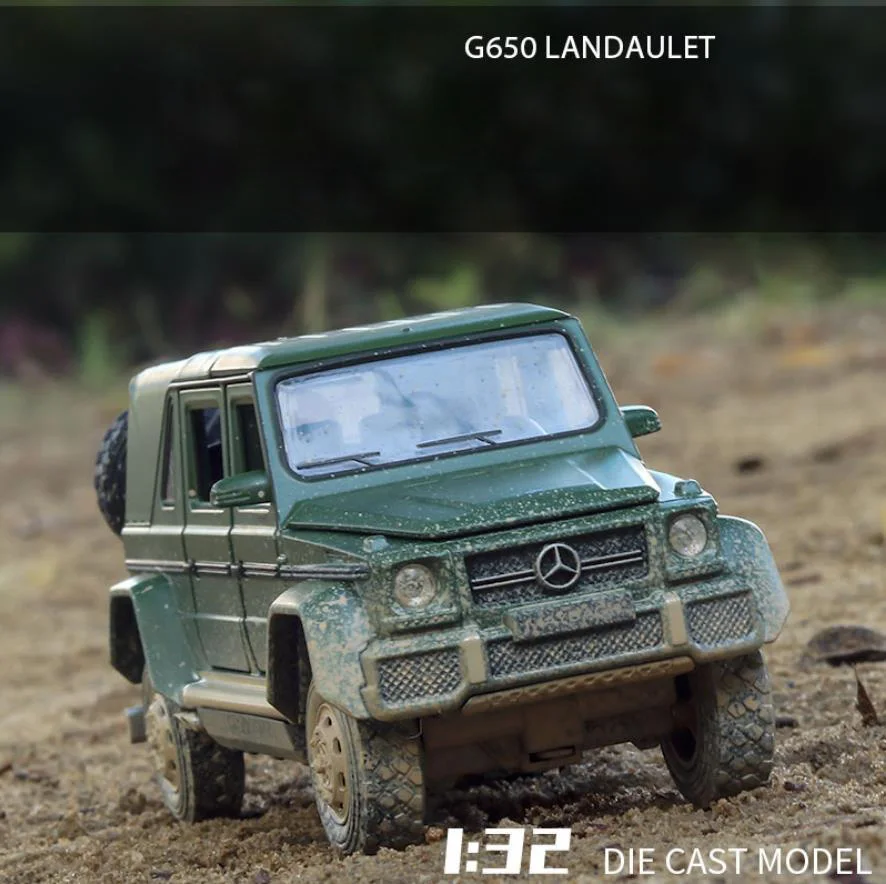 Горячая масштаб 1:32 колеса литой автомобиль военный внедорожник benz Maybach G650 металлическая модель с светильник со звуком вытяните назад автомобиль игрушки из сплава