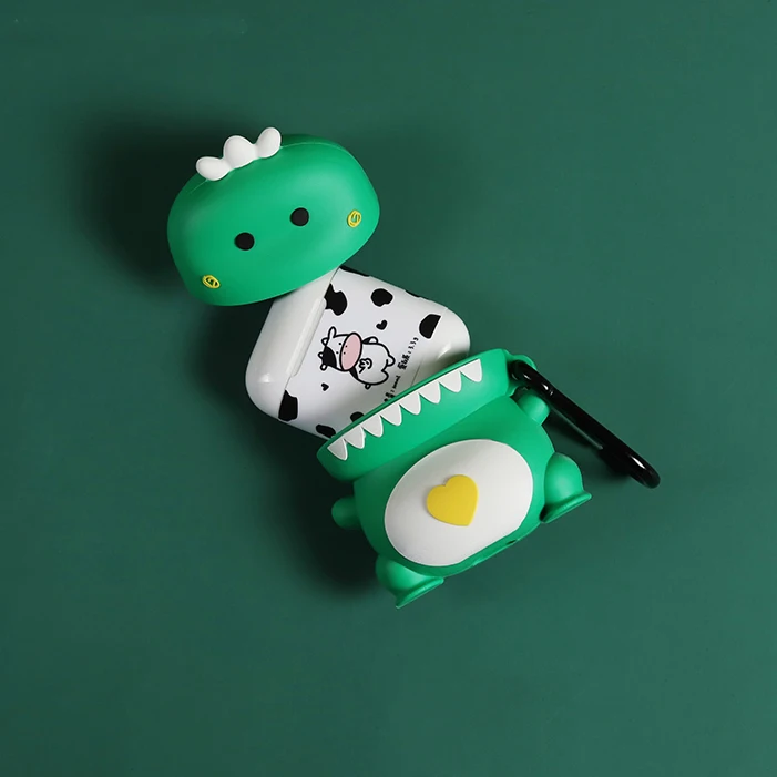 Кольцо в форме динозавра мягкий чехол для AirPods