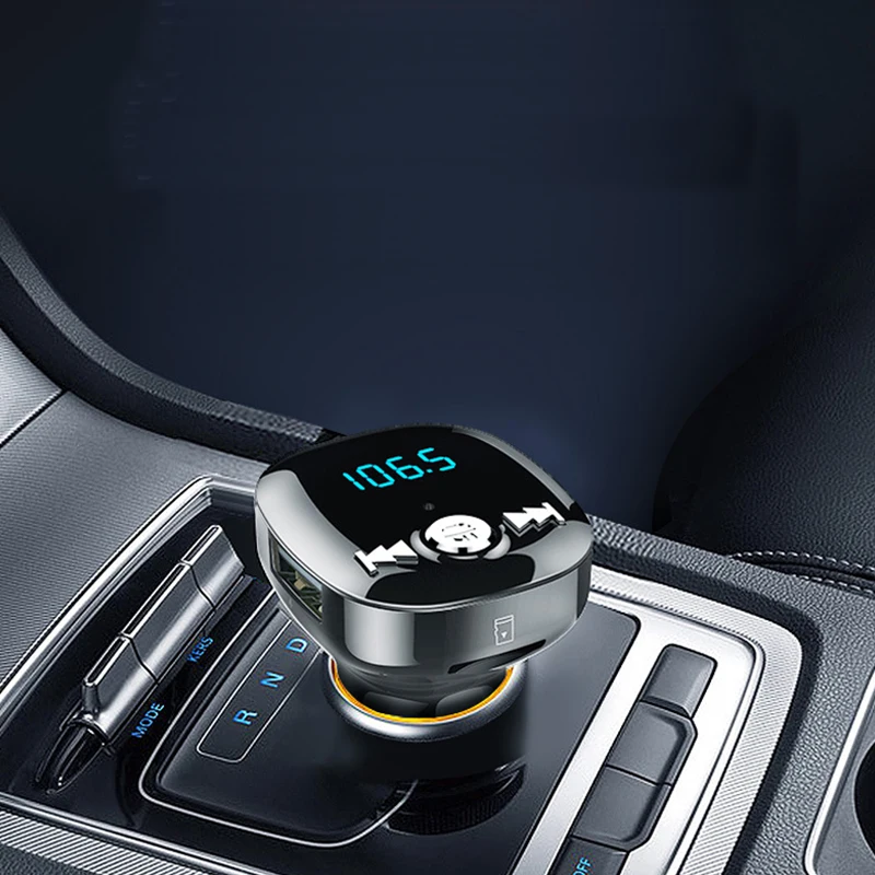 Маленький Автомобильный MP3-плеер Bluetooth приемник hands-free Телефон fm-передатчик прикуриватель двойной USB Автомобильное зарядное устройство автозапчасти XC-106