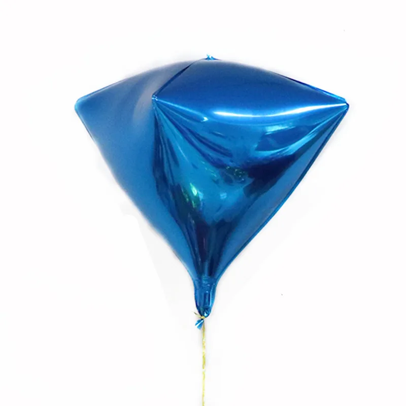 Pearl blue GOGO paity 24 дюймов монохромный стерео со стразами и четырехсторонний форма шарика алюминий воздушный шар для вечерние события украшение шар - Цвет: Pearl blue