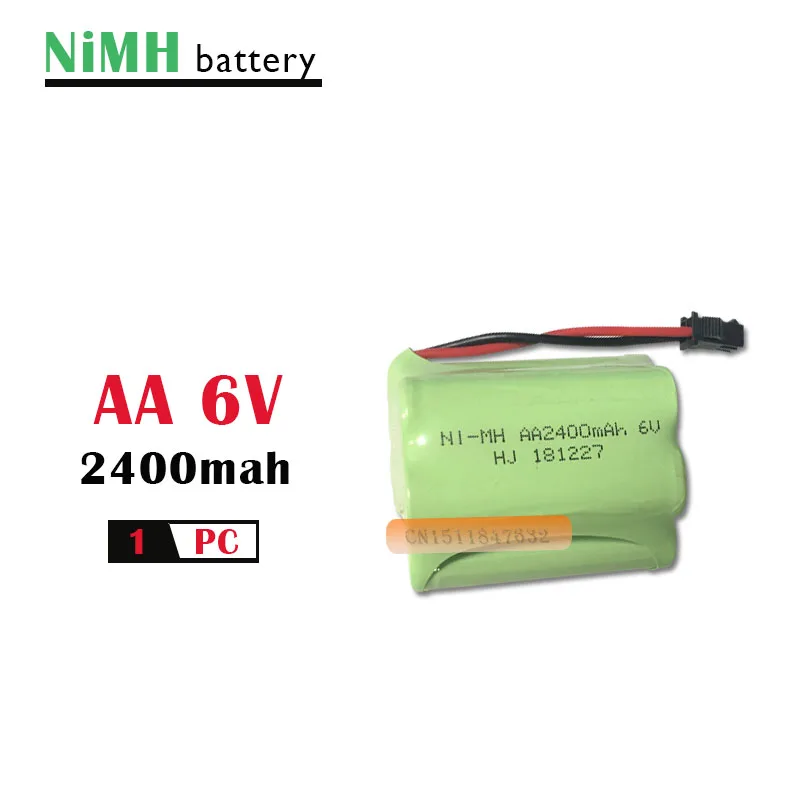Аккумулятор 6 в аккумулятор 2400 мА/ч ni-mh nimh размер перезаряжаемый aa для освещения