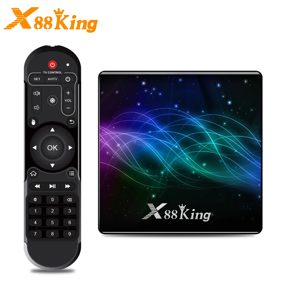 X88 King Amlogic S922X Smart Android 9,0 ТВ-приставка DDR4 4 ГБ ОЗУ 128 Гб ПЗУ 2,4 ГБ 5 Гб WiFi 1000M LAN Bluetooth 4,1 4K HD медиаплеер