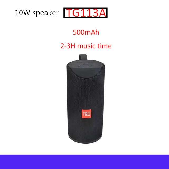 Black 10W TG113 Беспроводной 20 Вт портативный Bluetooth динамик Водонепроницаемый Открытый xtreme динамик Саундбар сабвуфер Громкий динамик для Xiaomi телефон ПК - Цвет: Black 10W TG113