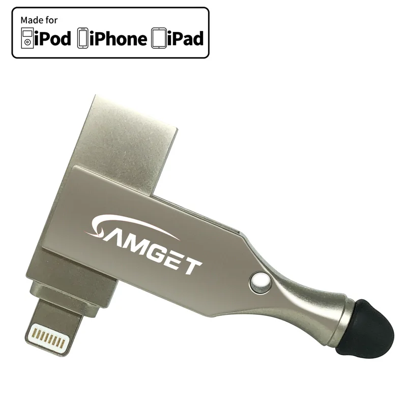 

Flash disk For iPhone X/8/8 plus/7/7 Plus/6/6s/5 ipad Metal Pen drive HD Memory Stick 4G 8G 16G 32G 64G 128GB usb flash drive