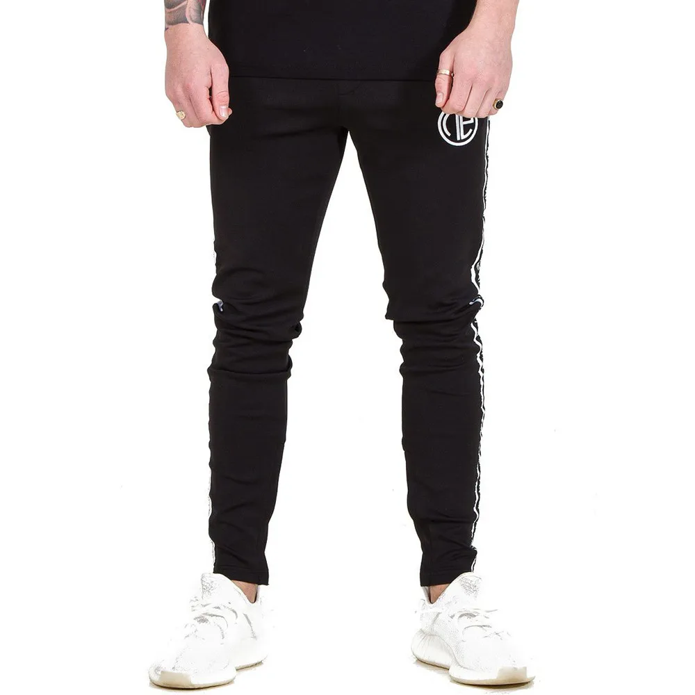 Black (Pants) Повседневный Спортивный костюм для тренажерного зала, спортивный костюм для фитнеса, толстовка с капюшоном и штаны, комплект из 2 предметов, Мужская толстовка для бега, спортивные штаны, мужские хлопковые топы и брюки - Цвет: Black (Pants)