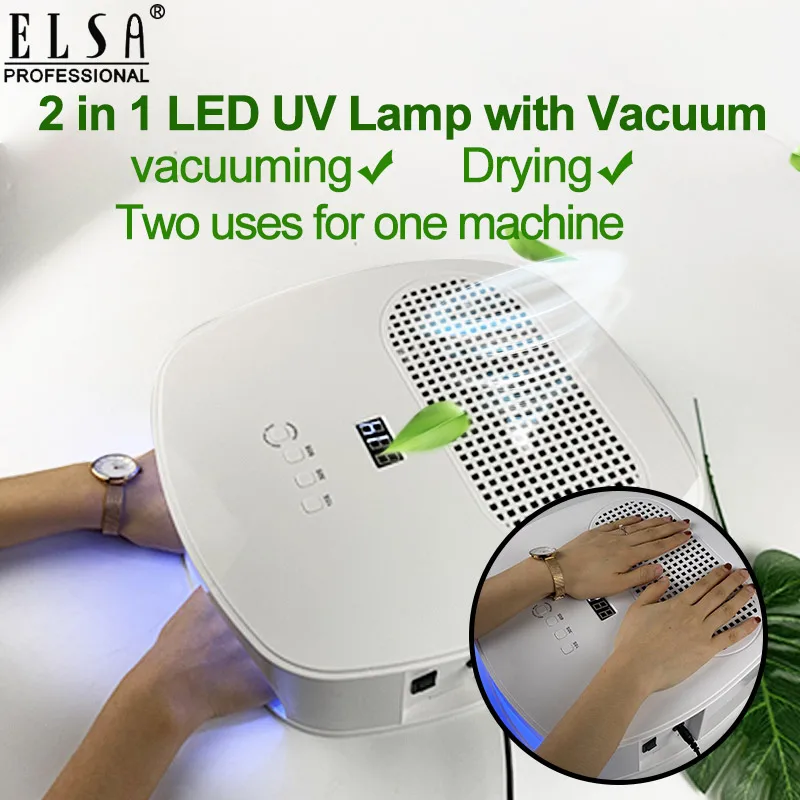 

2-IN-1 Nail Lamp & Nail Dust Collector Manicure with Two Powerful Fan 36 LEDs UV Nail Lamp Dryer Vacuum Cleaner Manicure Tools