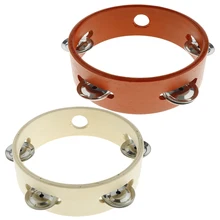 Лучший Деревянный Бубен ручной барабанный Колокольчик для ребенка, музыкальная обучающая игрушка